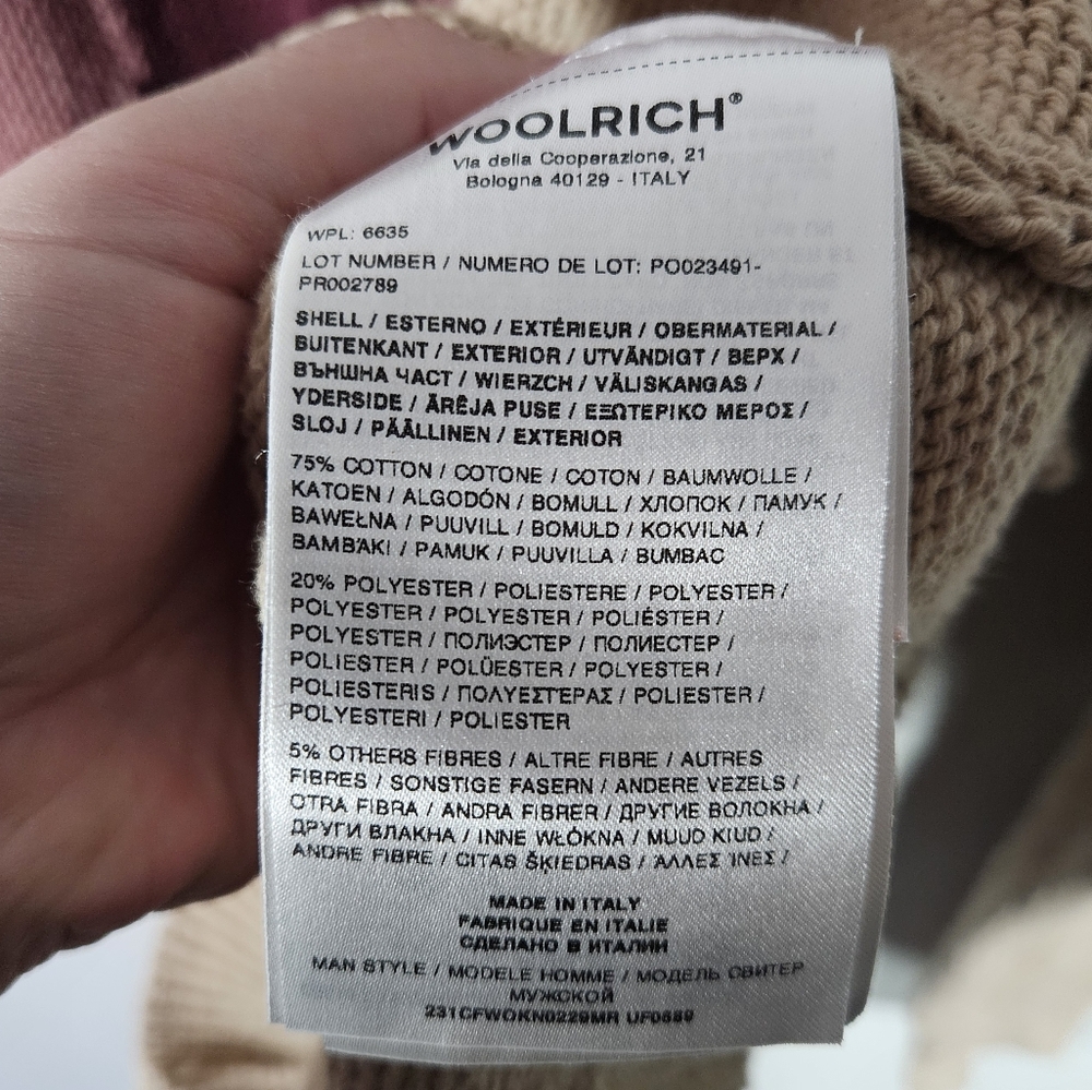 Woolrich x One of These Days Horse Knit Sweater Sand Size S - Picture 10 of 12